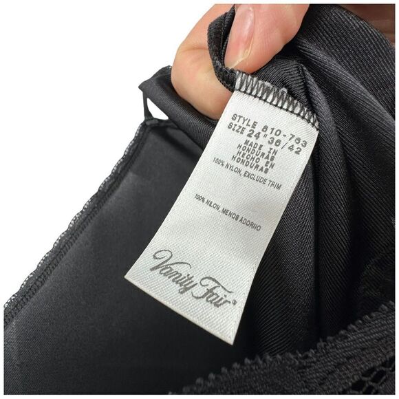 Vintage Vanity Fair Black Lace Slip Dress - Picture 3 of 6